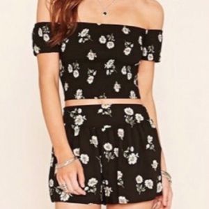 Floral Top and Shorts Set